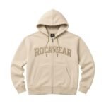 Rocawear Beige Hoodie featuring a warm neutral tone and relaxed streetwear aesthetic
