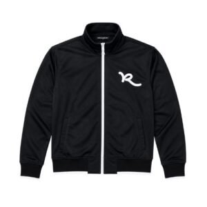 Rocawear Black Full-Zip Jacket showcasing a sleek black finish and streamlined zip-front design