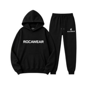 Rocawear Black Tracksuit featuring a sleek dark finish and coordinated athletic-inspired design