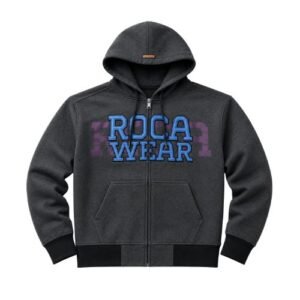 Rocawear Charcoal Gray Hoodie front view – stylish streetwear hoodie