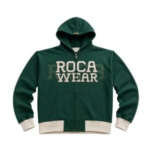 Rocawear Forest Green Hoodie showcasing a deep green tone and contemporary casual style