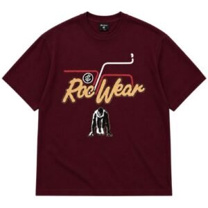 Rocawear Maroon T-Shirt featuring a rich maroon shade and polished casual streetwear design