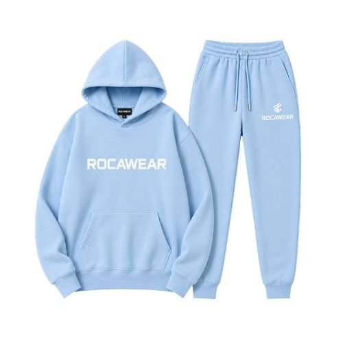 Rocawear Sky Blue Tracksuit Rocawear Sky Blue Tracksuit featuring a soft blue tone and coordinated contemporary sportswear look